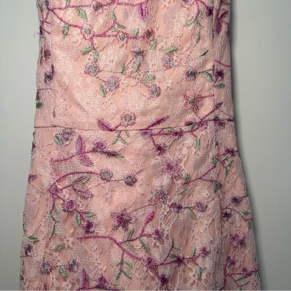 Revolve Skylight Dress Lovers and Friends Pink Floral Lace Asymmetrical Dress - Picture 10 of 14